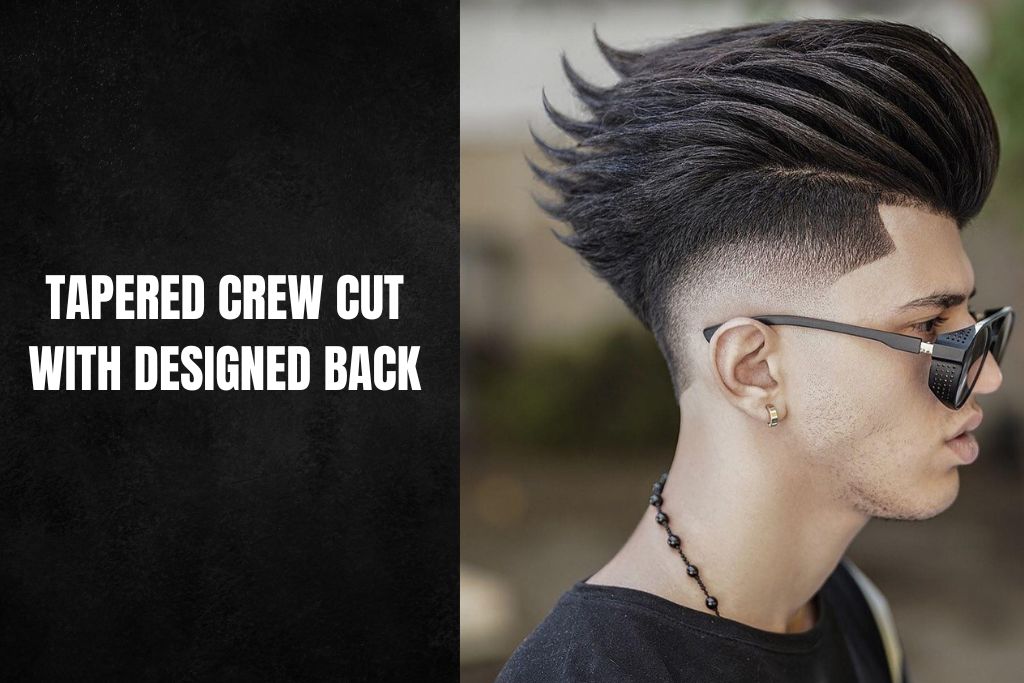 Tapered Crew Cut with Designed Back